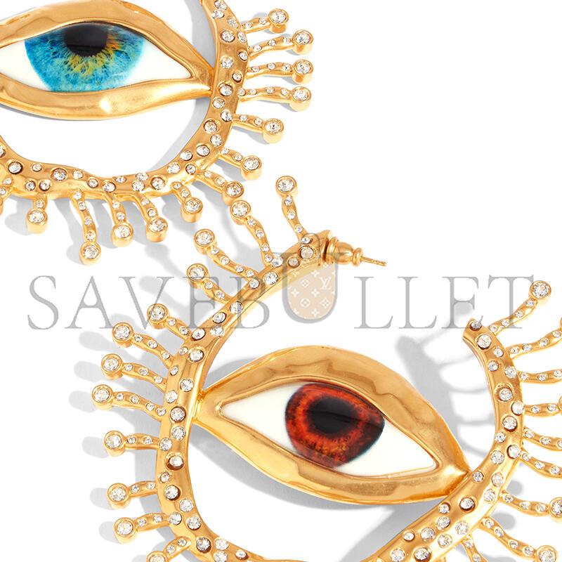 SCHIAPARELLI EYES HOOP EARRINGS PH20BI24S